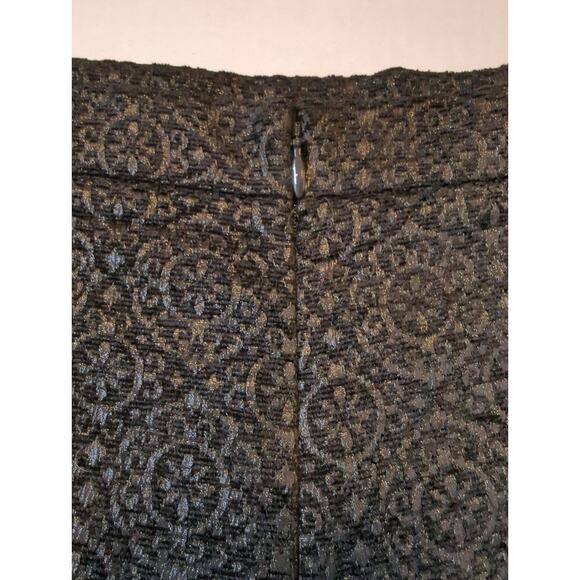 ANN TAYLOR LOFT women's size XXL Black Brocade knee length skirt fully lined - Picture 8 of 8